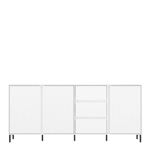 Avenale Sideboard 3 Door 3 Drawer in Alpine White High Gloss