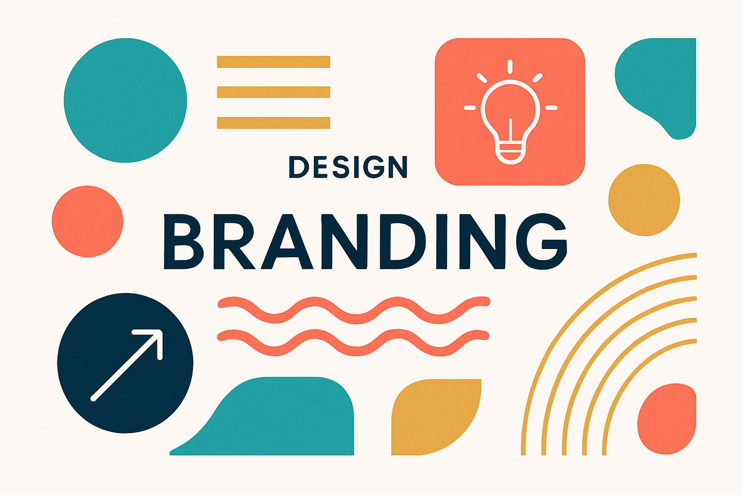 Creative branding Image with white background