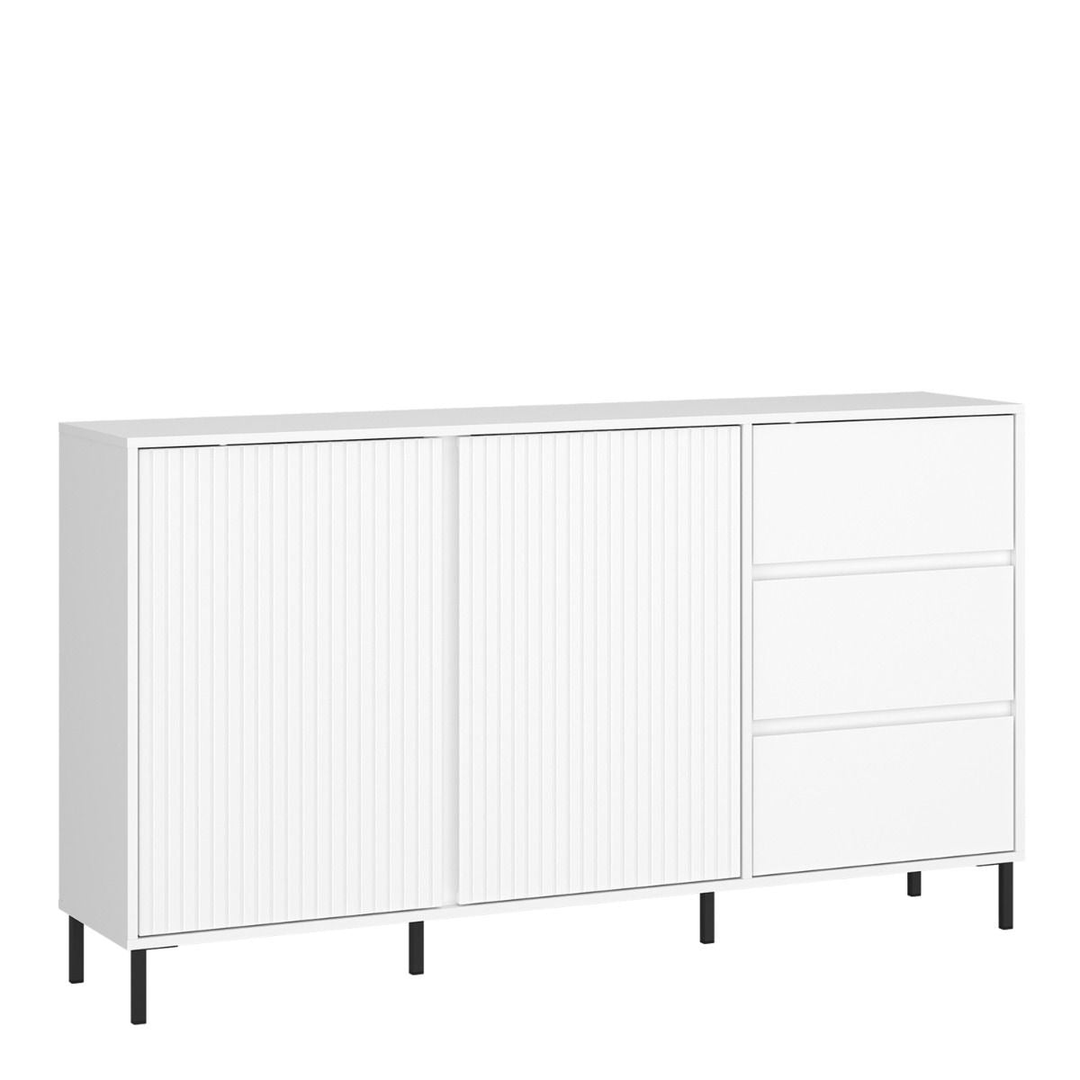 Avenale Sideboard 2 Door 3 Drawer in Alpine White High Gloss