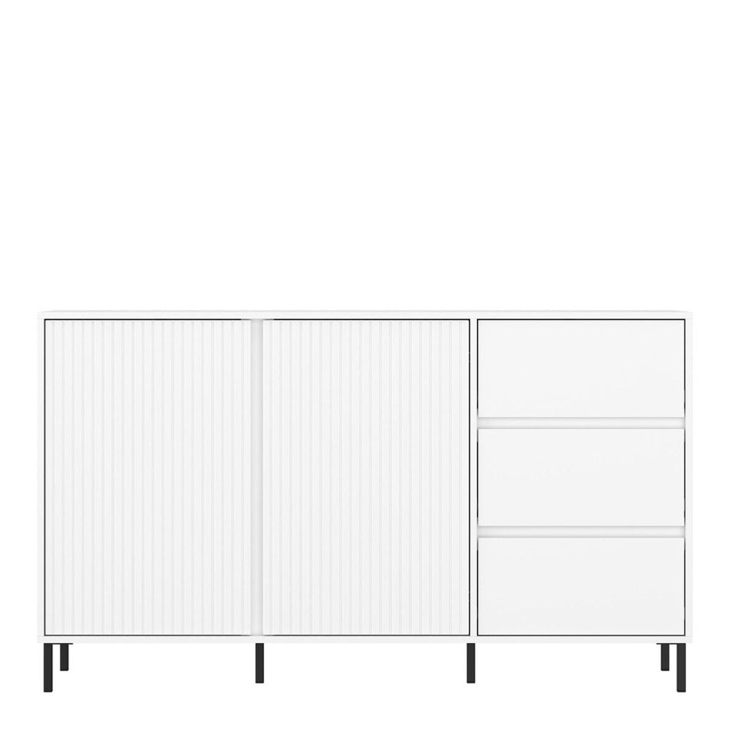 Avenale Sideboard 2 Door 3 Drawer in Alpine White High Gloss